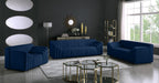 Naya Navy Velvet Sofa - Bargain Furniture (Detroit, MI)
