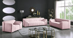 Naya Pink Velvet Loveseat - Bargain Furniture (Detroit, MI)