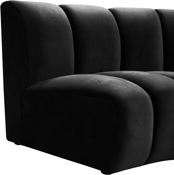 Infinity Black Velvet 9pc. Modular Sectional - Bargain Furniture (Detroit, MI)
