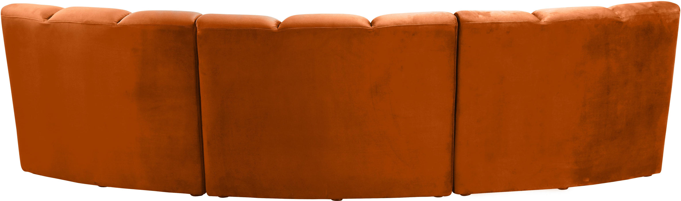 Infinity Cognac Velvet 3pc. Modular Sectional