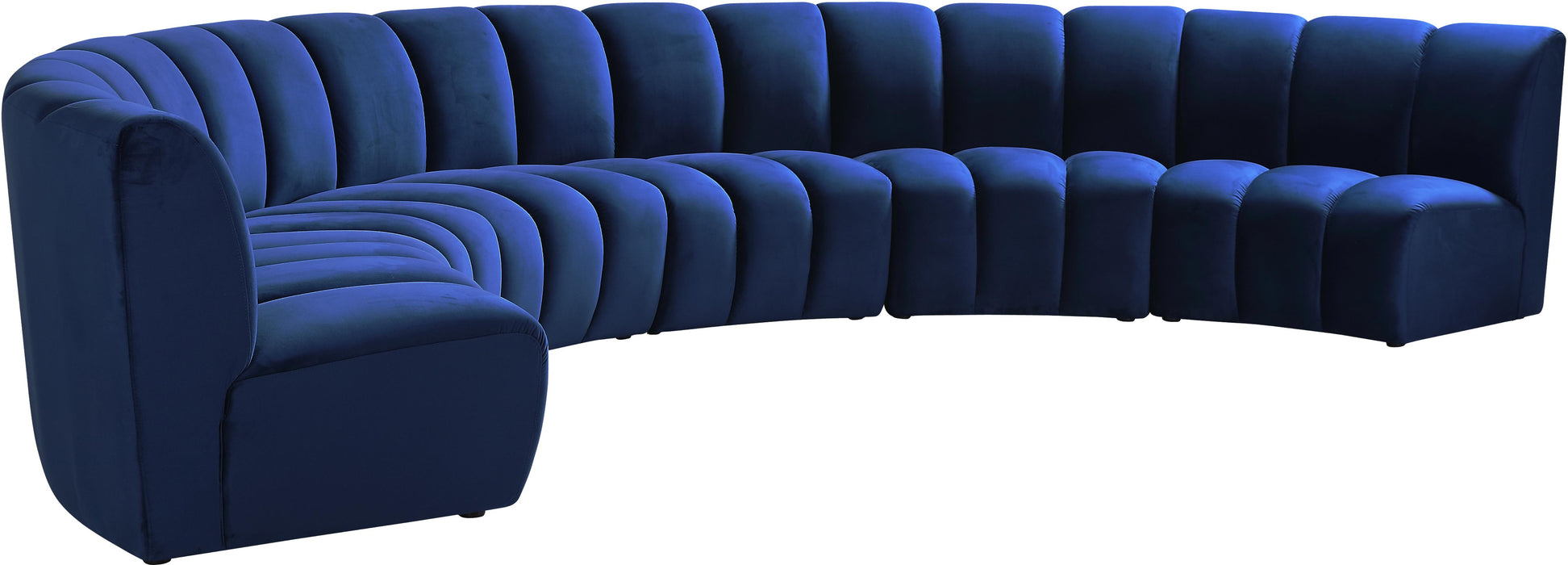 Infinity Navy Velvet 6pc. Modular Sectional