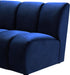 Infinity Navy Velvet Modular Chair - Bargain Furniture (Detroit, MI)