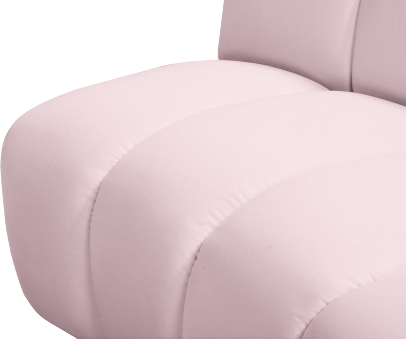Infinity Pink Velvet 7pc. Modular Sectional - Bargain Furniture (Detroit, MI)