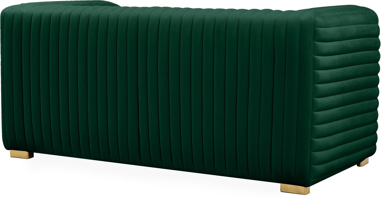 Ravish Green Velvet Loveseat