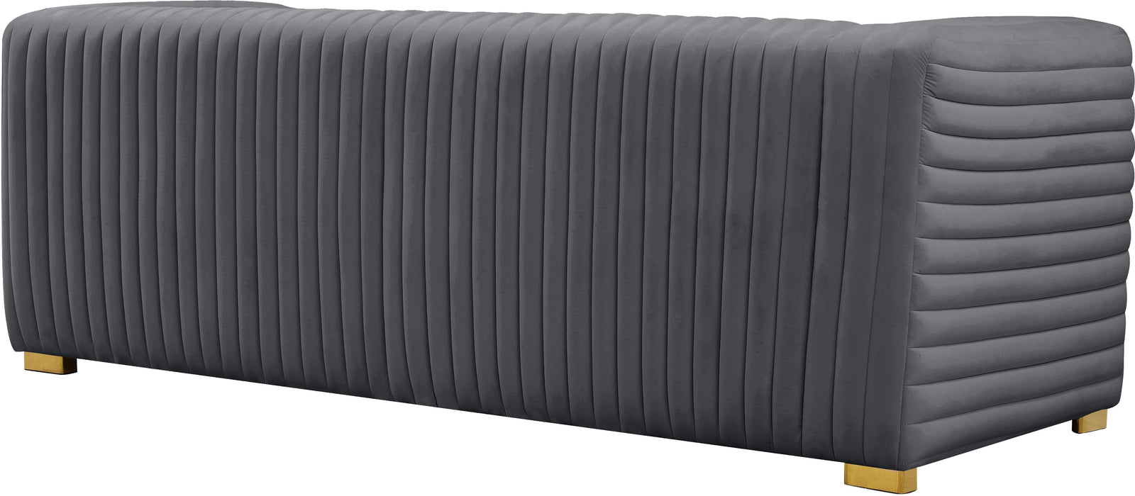 Ravish Grey Velvet Sofa - Bargain Furniture (Detroit, MI)
