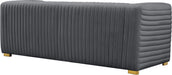 Ravish Grey Velvet Sofa - Bargain Furniture (Detroit, MI)