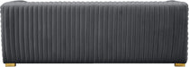 Ravish Grey Velvet Sofa - Bargain Furniture (Detroit, MI)