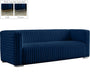Ravish Navy Velvet Sofa - Bargain Furniture (Detroit, MI)