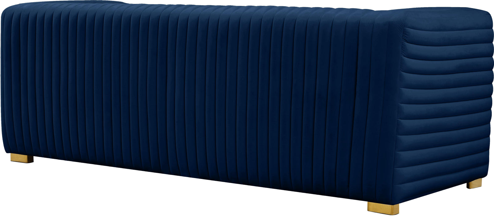 Ravish Navy Velvet Sofa - Bargain Furniture (Detroit, MI)