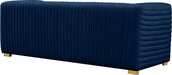 Ravish Navy Velvet Sofa - Bargain Furniture (Detroit, MI)