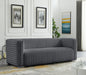 Ravish Grey Velvet Sofa - Bargain Furniture (Detroit, MI)