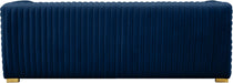 Ravish Navy Velvet Sofa - Bargain Furniture (Detroit, MI)
