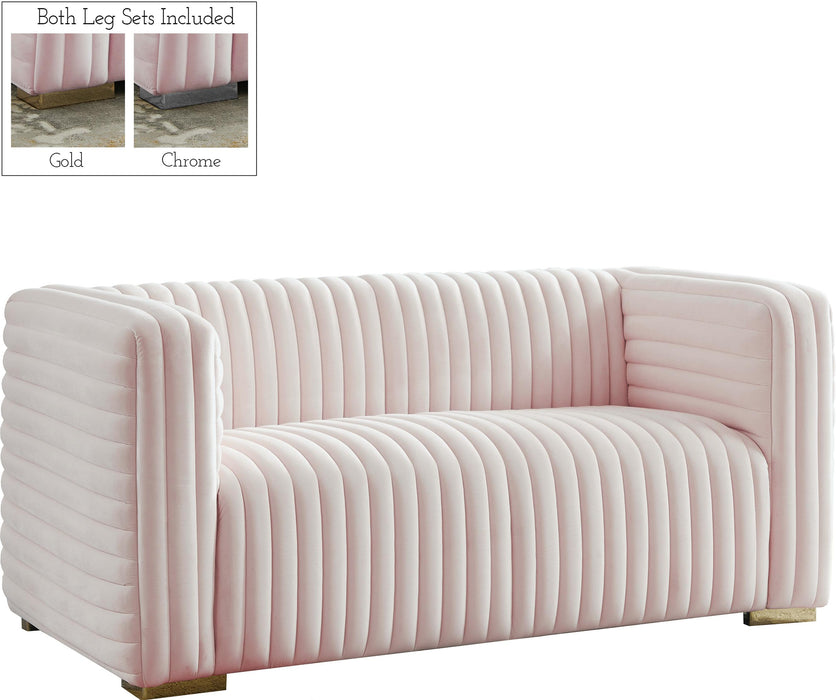 Ravish Pink Velvet Loveseat image