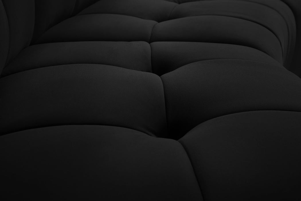 Limitless Black Velvet 15pc. Modular Sectional - Bargain Furniture (Detroit, MI)