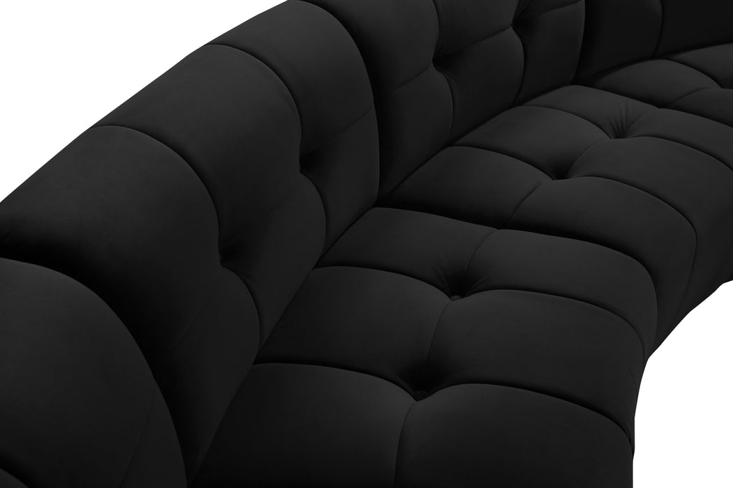 Limitless Black Velvet 15pc. Modular Sectional