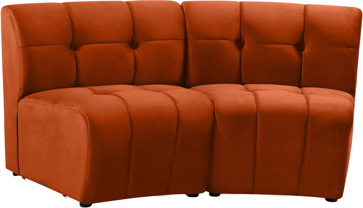 Limitless Cognac Velvet 2pc. Modular Sectional