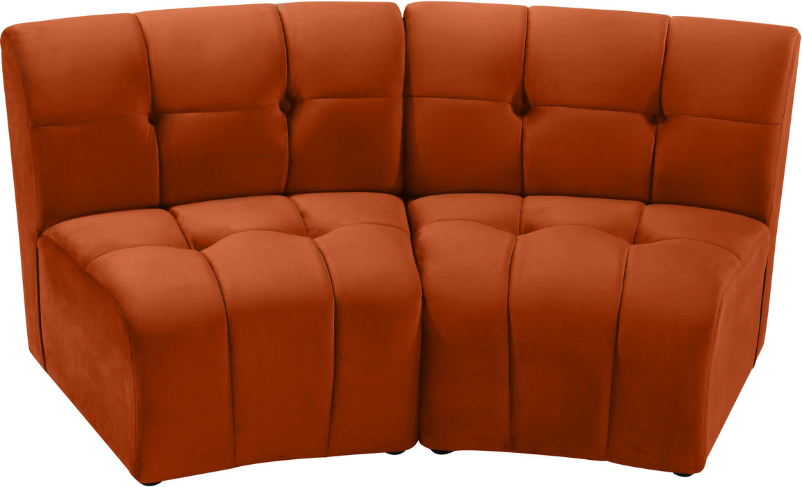 Limitless Cognac Velvet 2pc. Modular Sectional