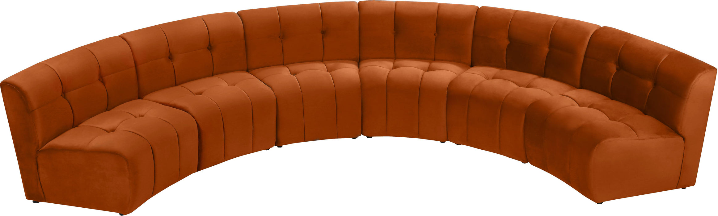 Limitless Cognac Velvet 6pc. Modular Sectional