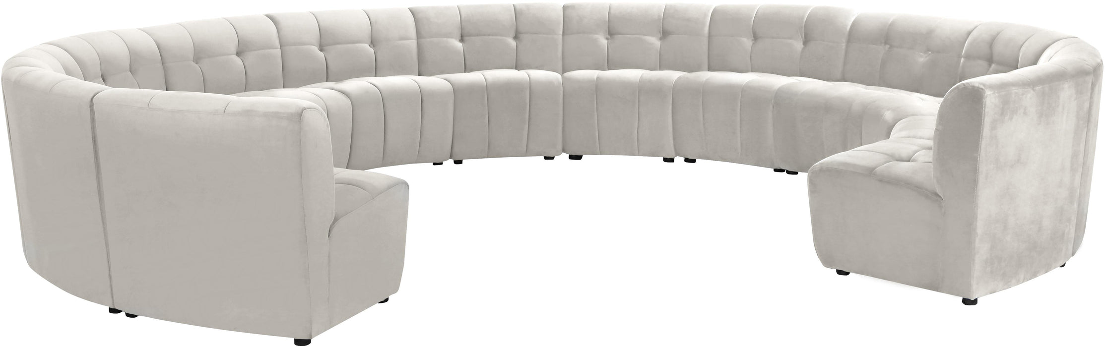 Limitless Cream Velvet 13pc. Modular Sectional