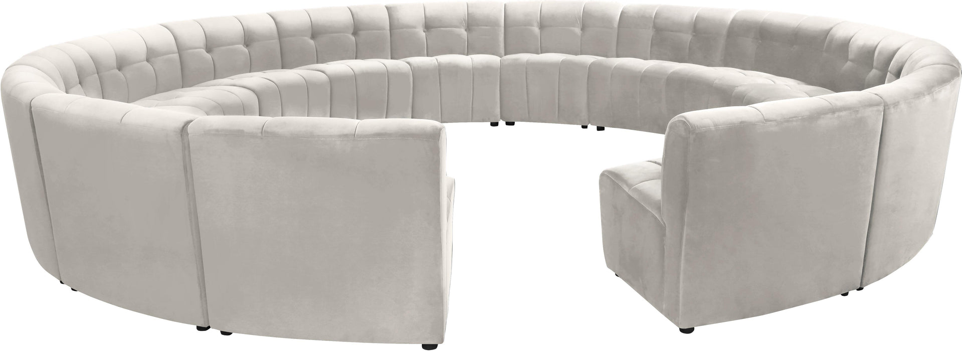 Limitless Cream Velvet 15pc. Modular Sectional