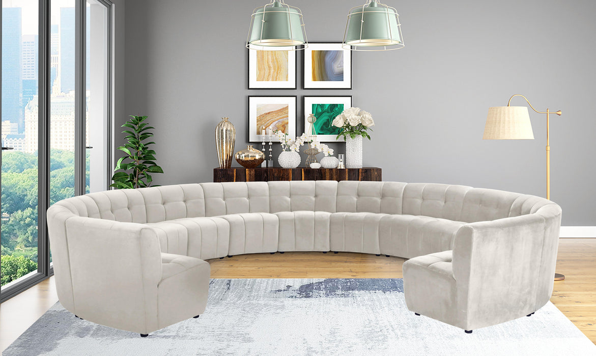 Limitless Cream Velvet 13pc. Modular Sectional