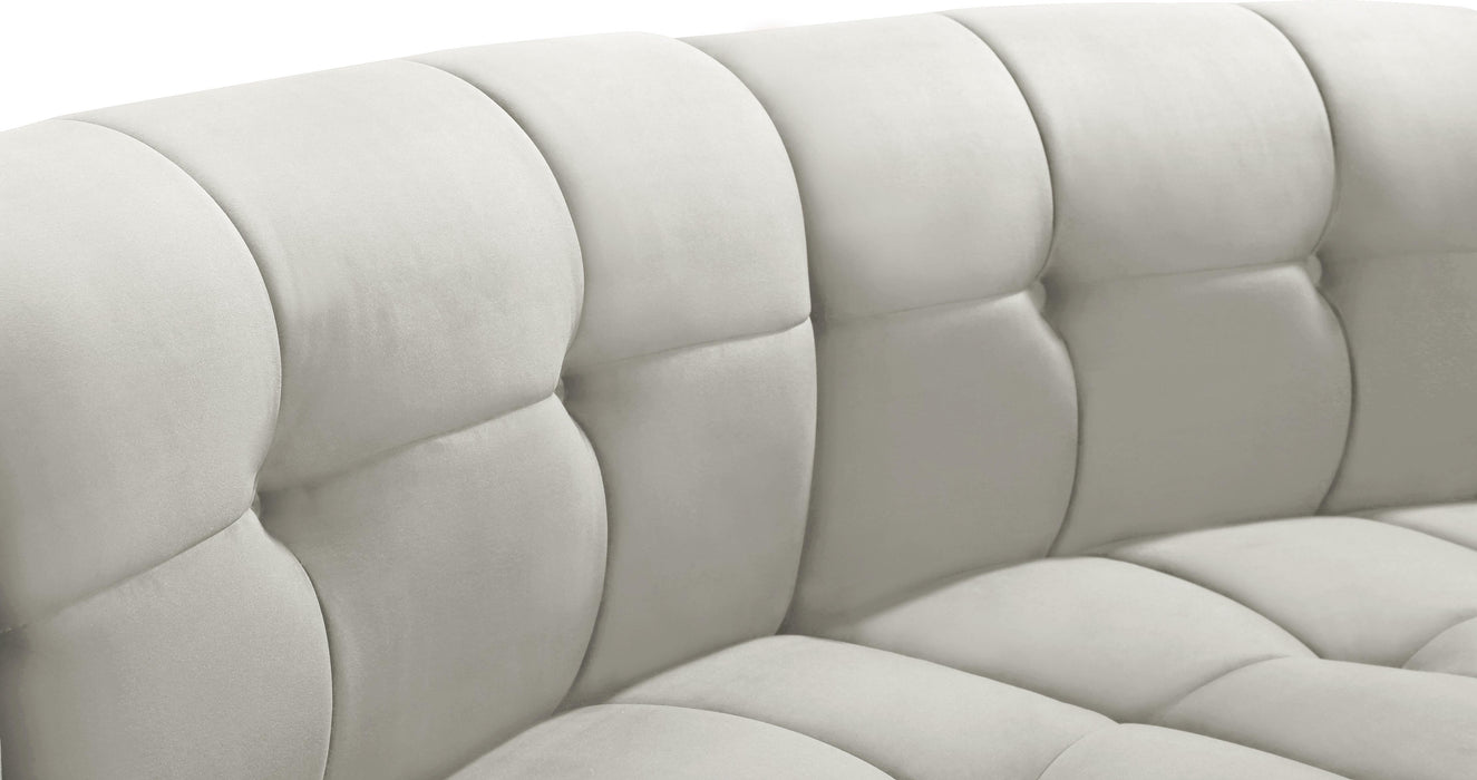 Limitless Cream Velvet 2pc. Modular Sectional