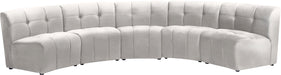 Limitless Cream Velvet 5pc. Modular Sectional image