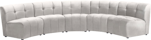 Limitless Cream Velvet 5pc. Modular Sectional image