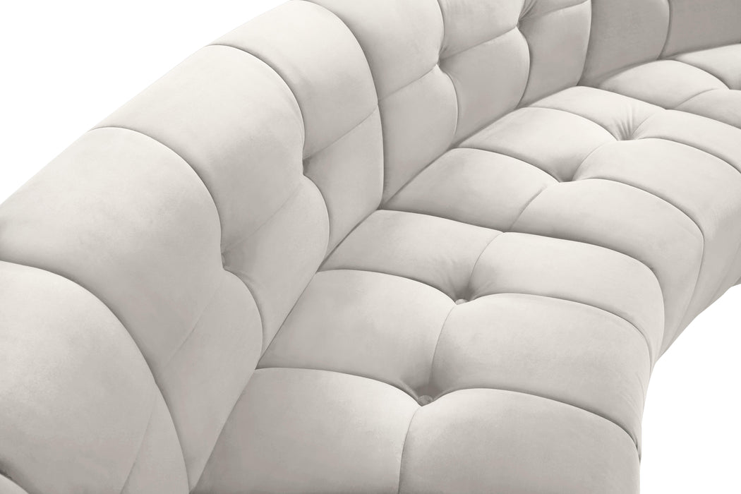 Limitless Cream Velvet 4pc. Modular Sectional - Bargain Furniture (Detroit, MI)