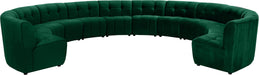 Limitless Green Velvet 12pc. Modular Sectional image