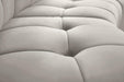 Limitless Cream Velvet 3pc. Modular Sectional - Bargain Furniture (Detroit, MI)