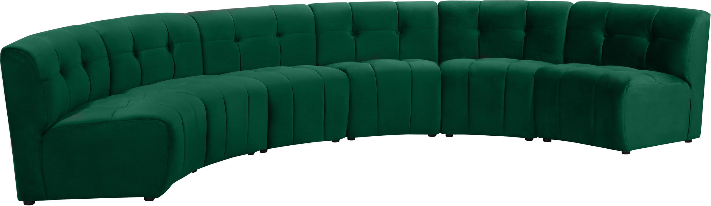 Limitless Green Velvet 6pc. Modular Sectional