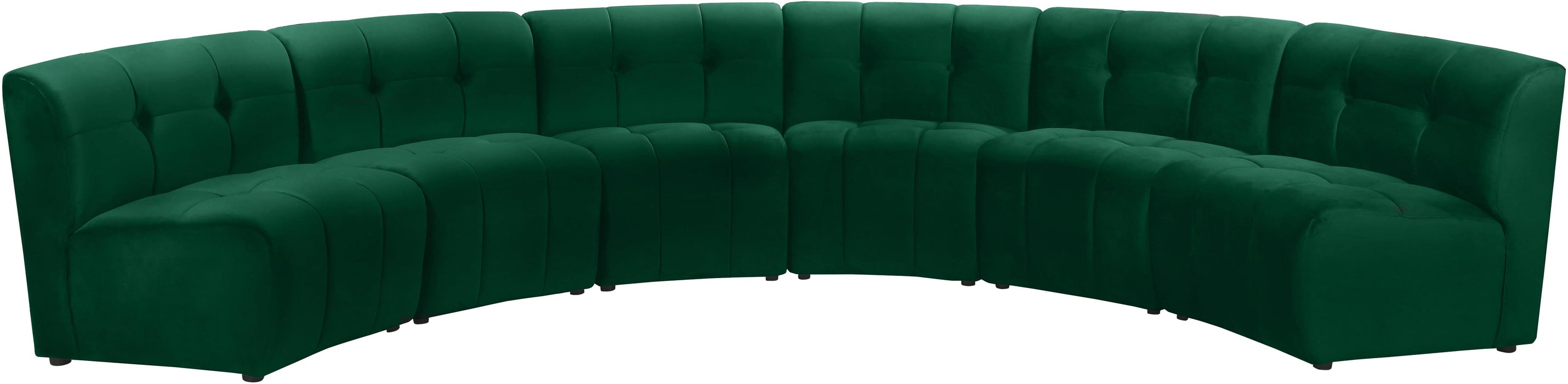 Limitless Green Velvet 6pc. Modular Sectional image