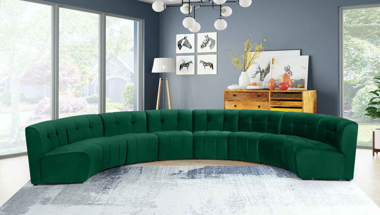 Limitless Green Velvet 8pc. Modular Sectional