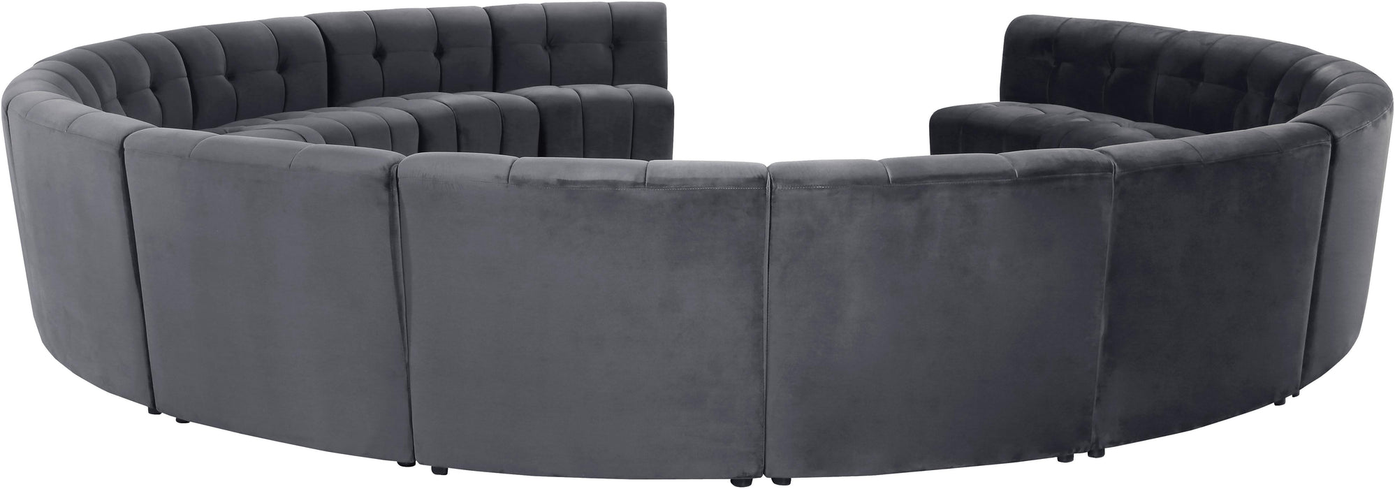 Limitless Grey Velvet 14pc. Modular Sectional