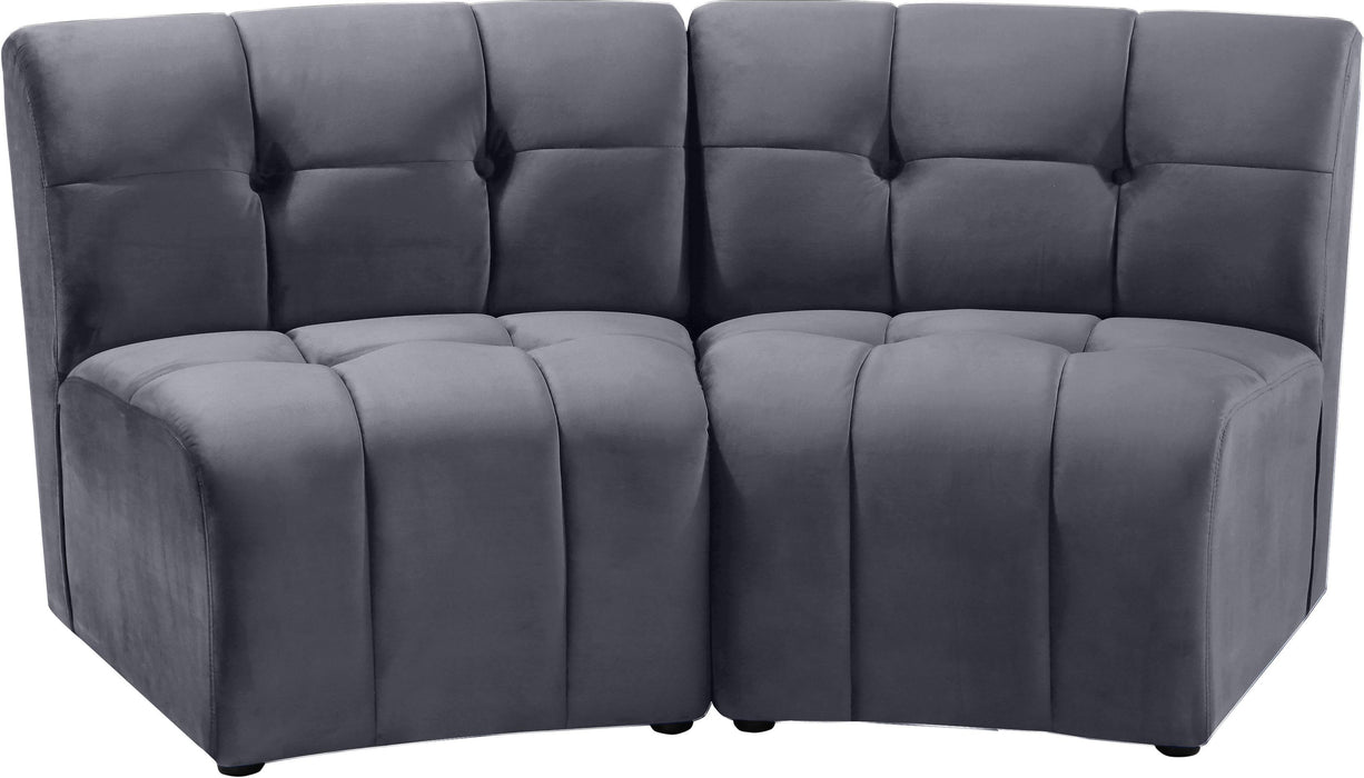 Limitless Grey Velvet 2pc. Modular Sectional image