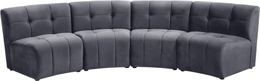 Limitless Grey Velvet 4pc. Modular Sectional image