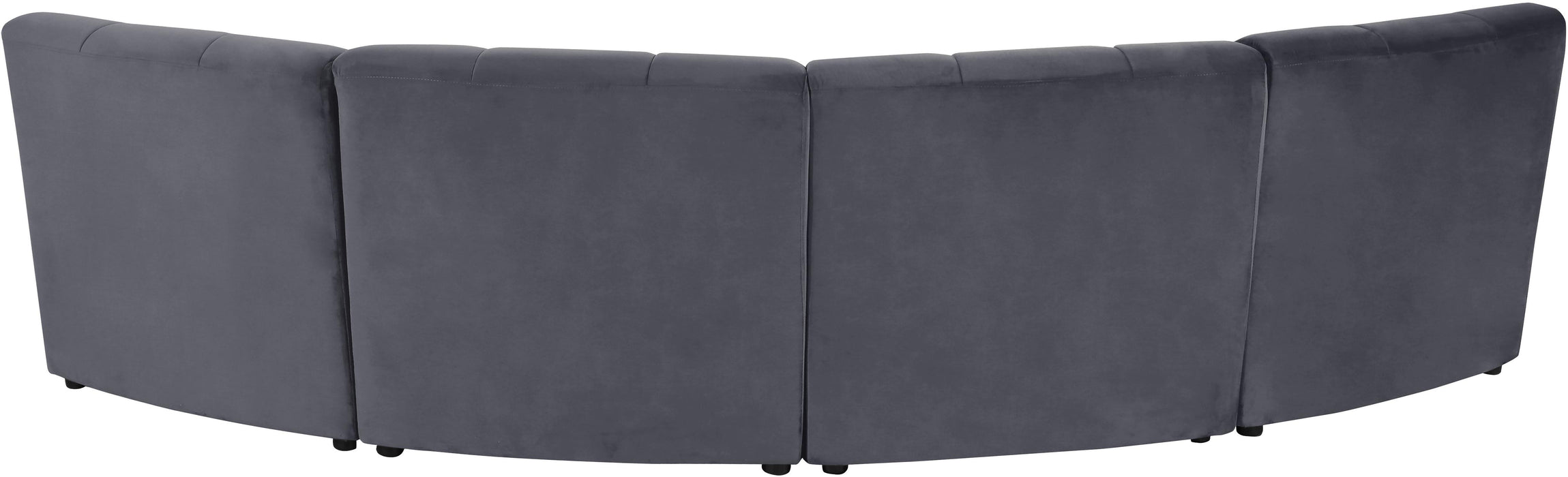 Limitless Grey Velvet 4pc. Modular Sectional