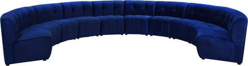 Limitless Navy Velvet 10pc. Modular Sectional image