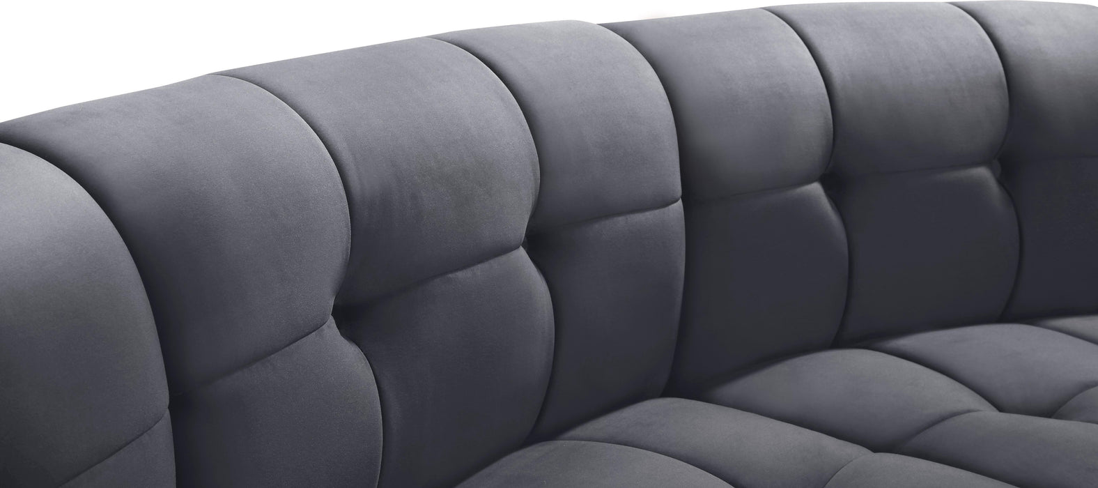 Limitless Grey Velvet 14pc. Modular Sectional - Bargain Furniture (Detroit, MI)