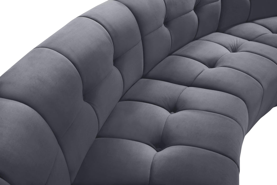 Limitless Grey Velvet 14pc. Modular Sectional - Bargain Furniture (Detroit, MI)