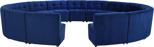 Limitless Navy Velvet 15pc. Modular Sectional image