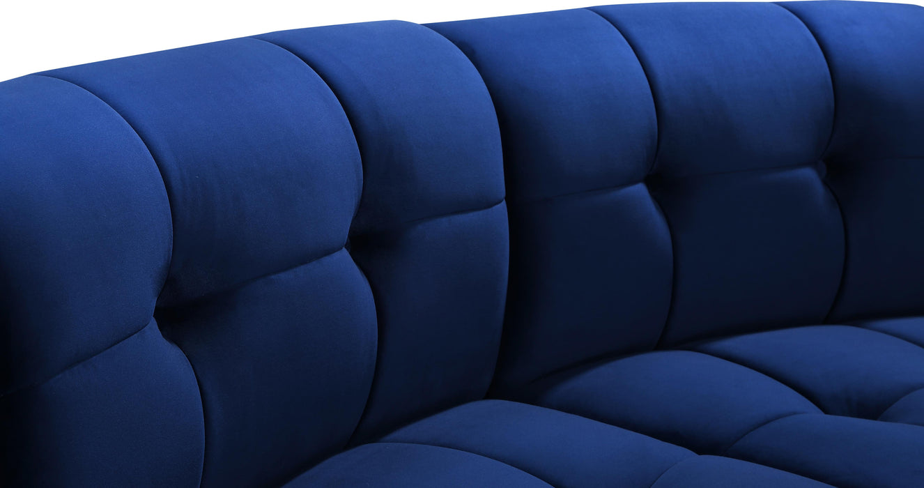 Limitless Navy Velvet 2pc. Modular Sectional