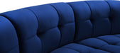Limitless Navy Velvet 15pc. Modular Sectional - Bargain Furniture (Detroit, MI)