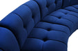 Limitless Navy Velvet 3pc. Modular Sectional - Bargain Furniture (Detroit, MI)