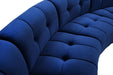Limitless Navy Velvet 8pc. Modular Sectional - Bargain Furniture (Detroit, MI)