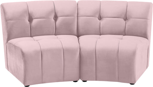 Limitless Pink Velvet 2pc. Modular Sectional image