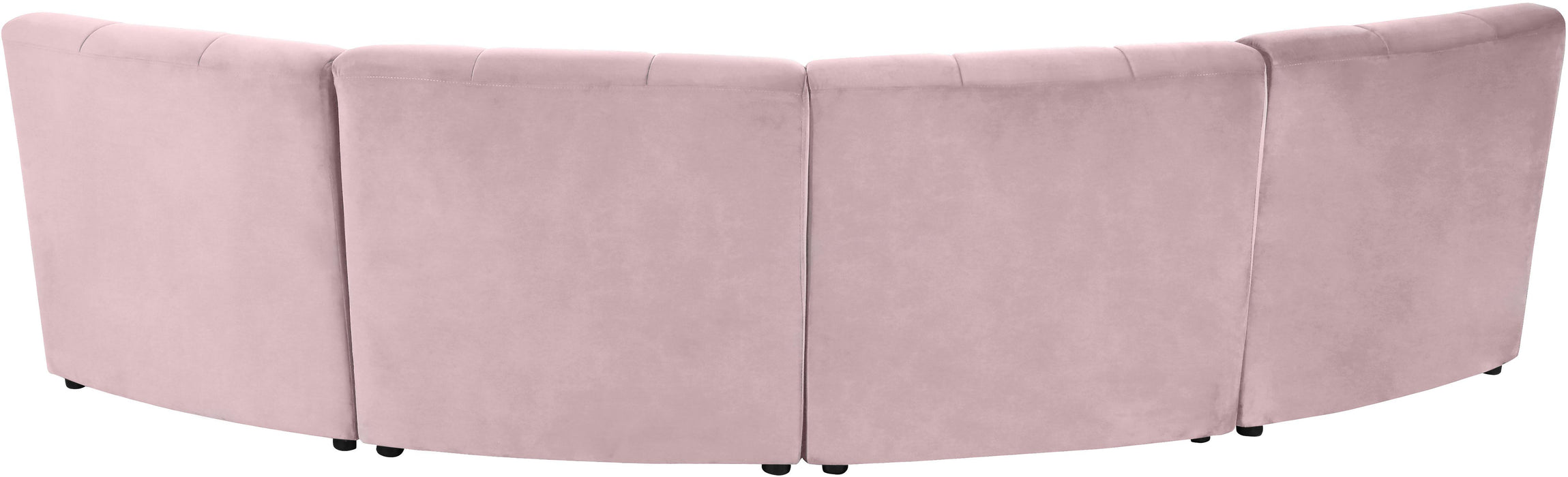 Limitless Pink Velvet 4pc. Modular Sectional