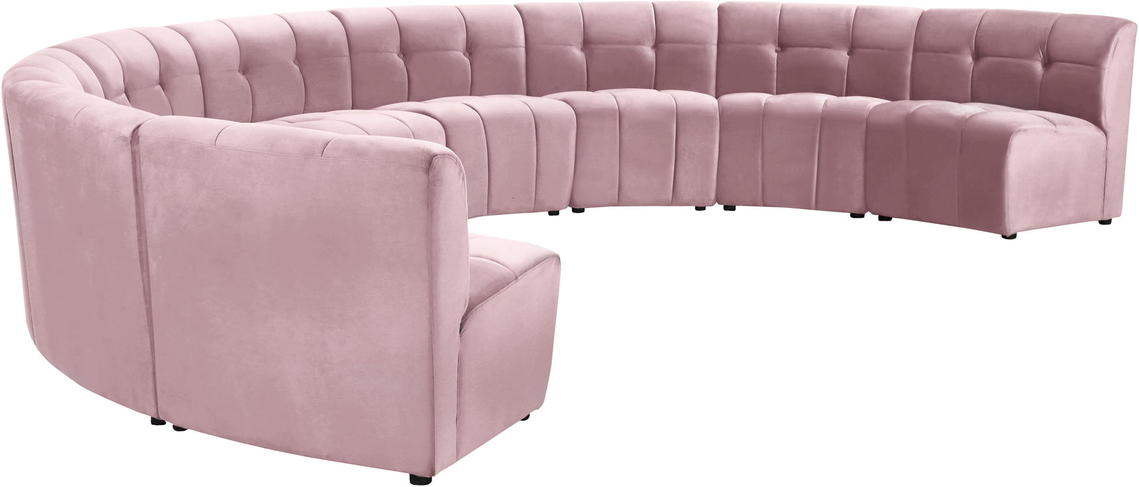 Limitless Pink Velvet 9pc. Modular Sectional