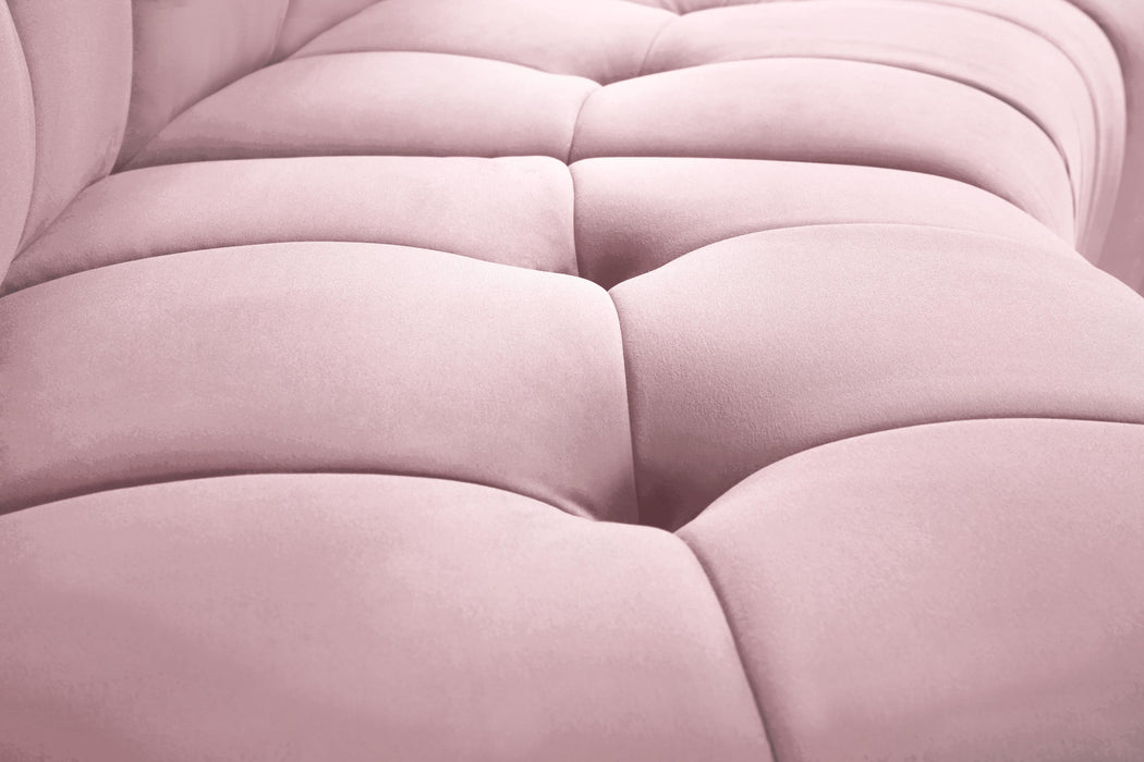Limitless Pink Velvet 9pc. Modular Sectional - Bargain Furniture (Detroit, MI)